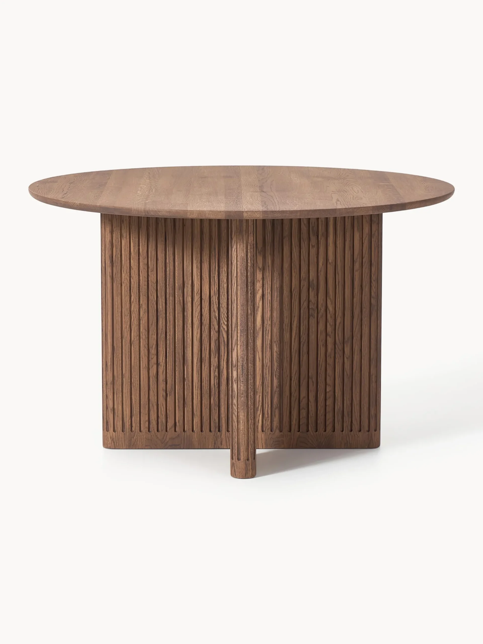 Tavolo rotondo in legno di quercia Jolka, Ø 120 cm