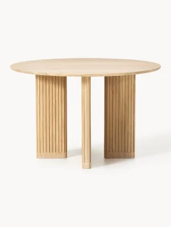 Tavolo rotondo in legno di quercia Jolka, Ø 120 cm
