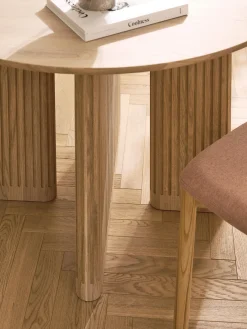 Tavolo rotondo in legno di quercia Jolka, Ø 120 cm