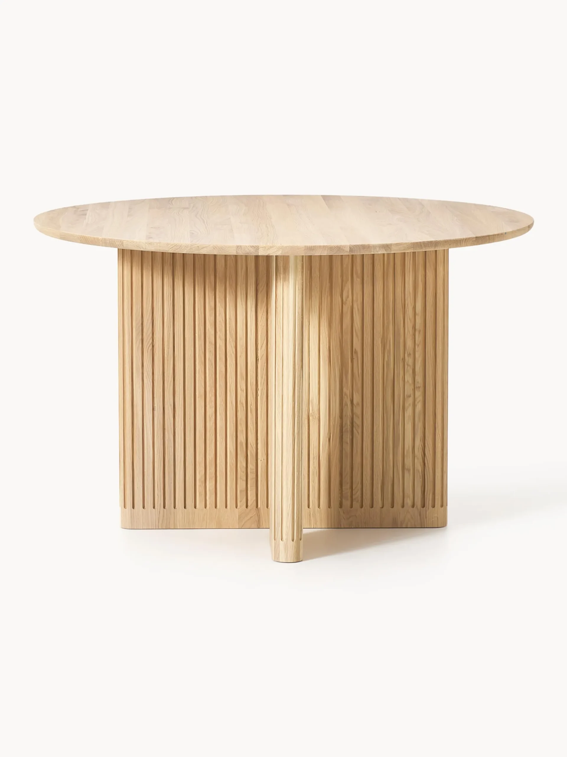 Tavolo rotondo in legno di quercia Jolka, Ø 120 cm