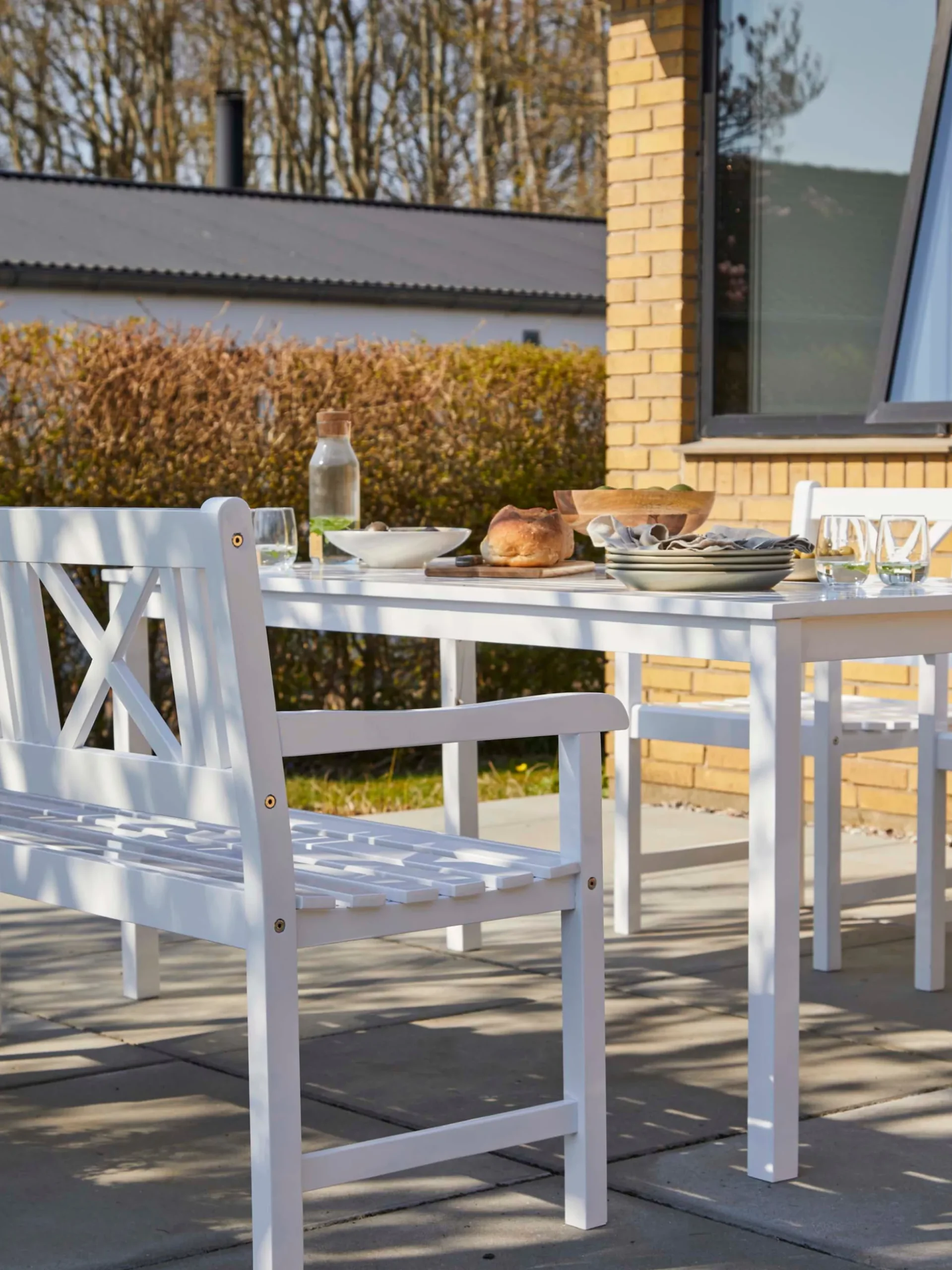 Tavolo da giardino in legno di teak Rosenborg, 165 x 80 cm