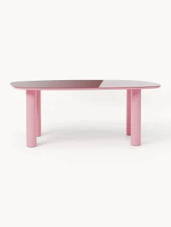 Tavolo organico con piano in vetro Beni, 200 x 110 cm