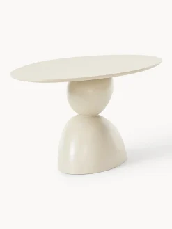 Tavolo ovale beige Sahra, 180 x 90 cm