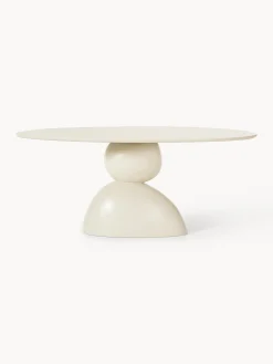 Tavolo ovale beige Sahra, 180 x 90 cm