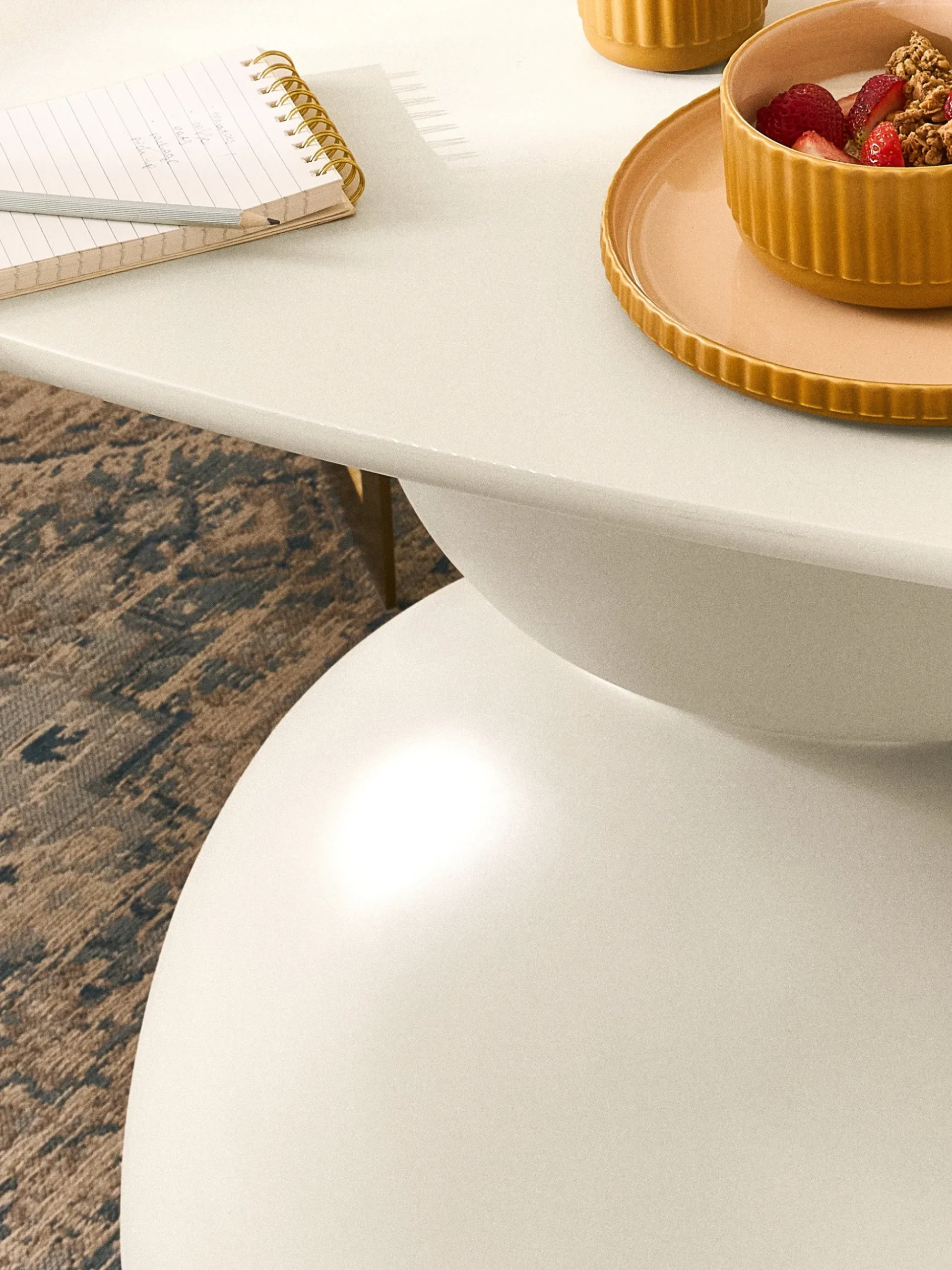Tavolo ovale beige Sahra, 180 x 90 cm