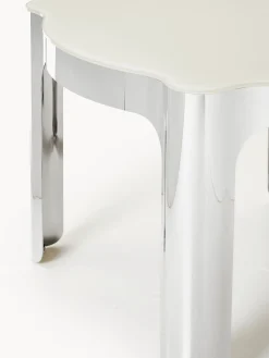 Tavolo rotondo con piano in vetro Georgia, Ø 110 cm