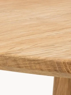 Tavolo rotondo in legno di quercia bianco lavato Yumi Ø115 cm
