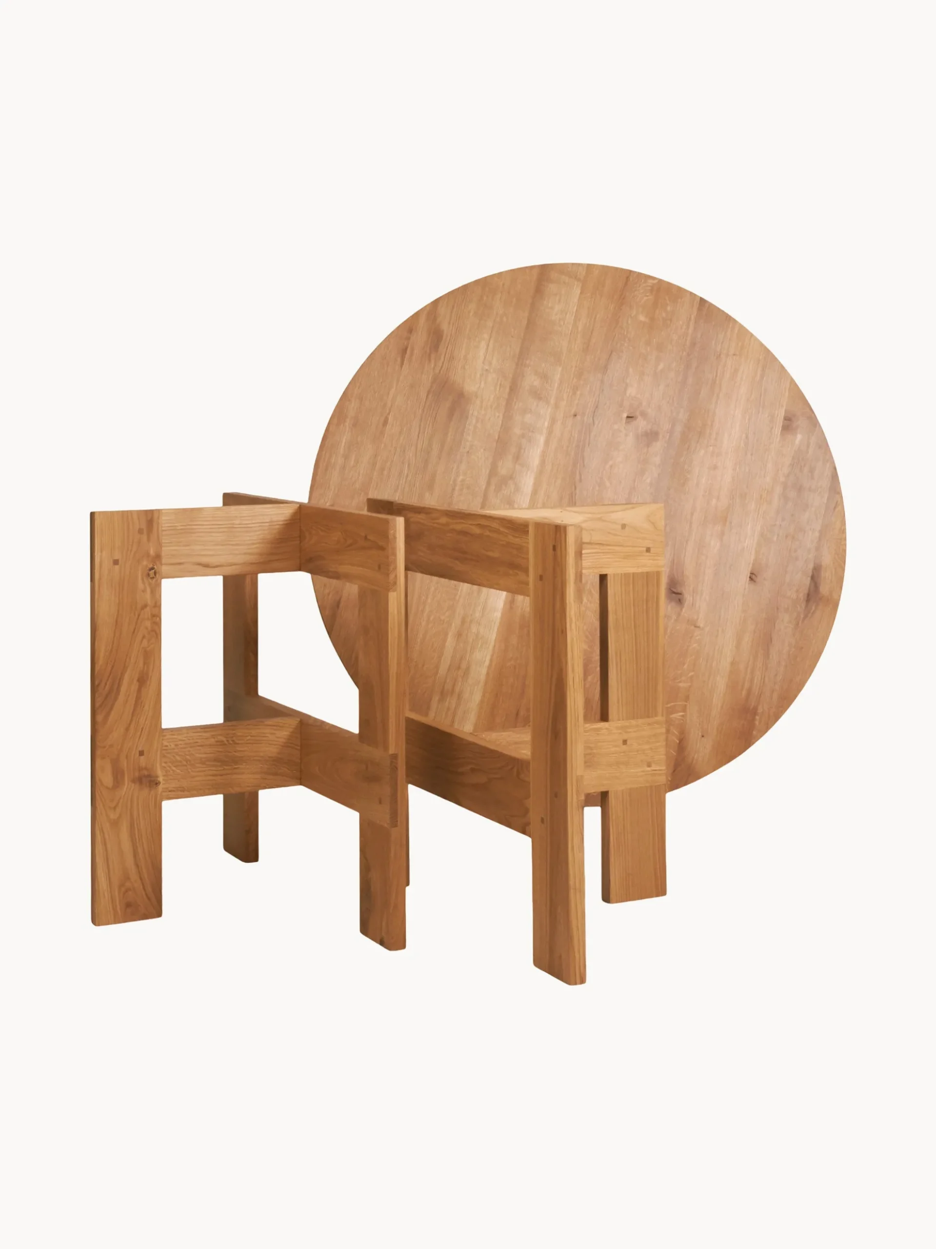 Tavolo rotondo in legno di quercia Farmhouse Ø 120 cm