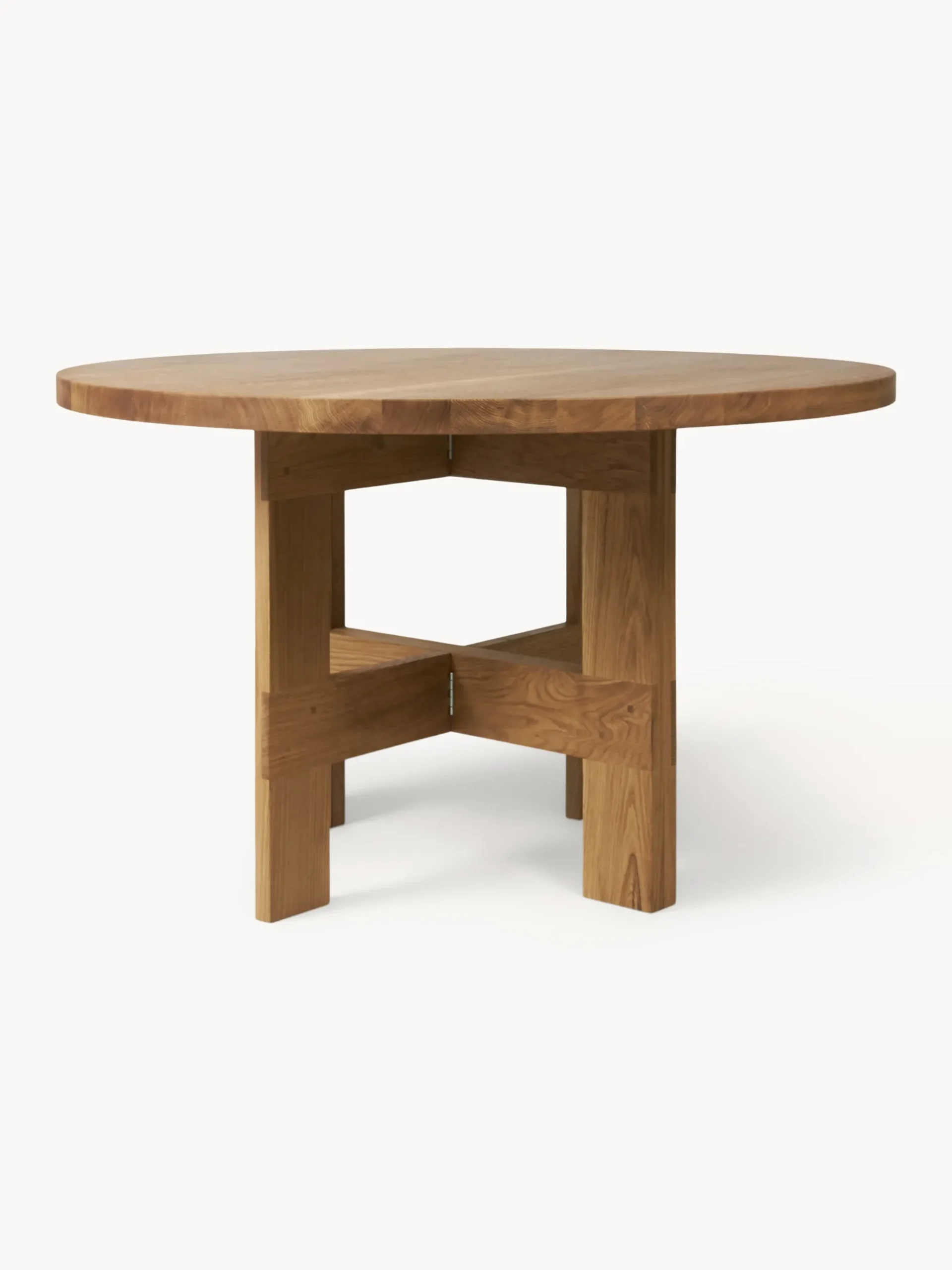 Tavolo rotondo in legno di quercia Farmhouse Ø 120 cm