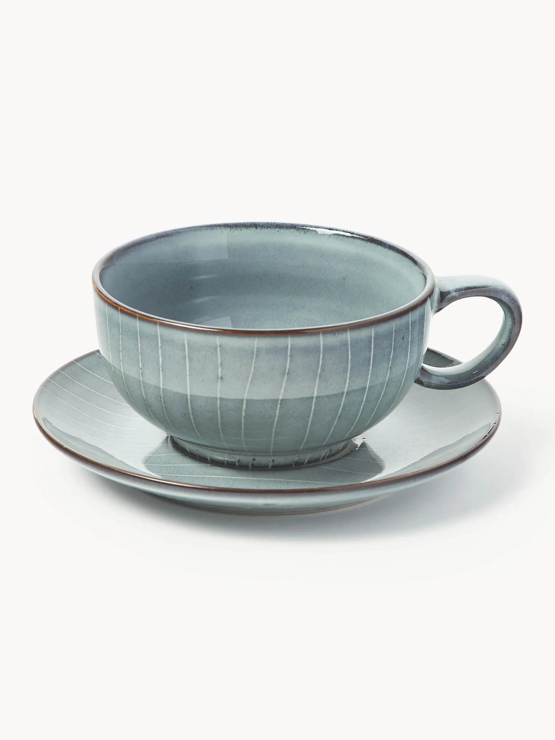 Tazza con piattino fatti a mano Nordic Sea