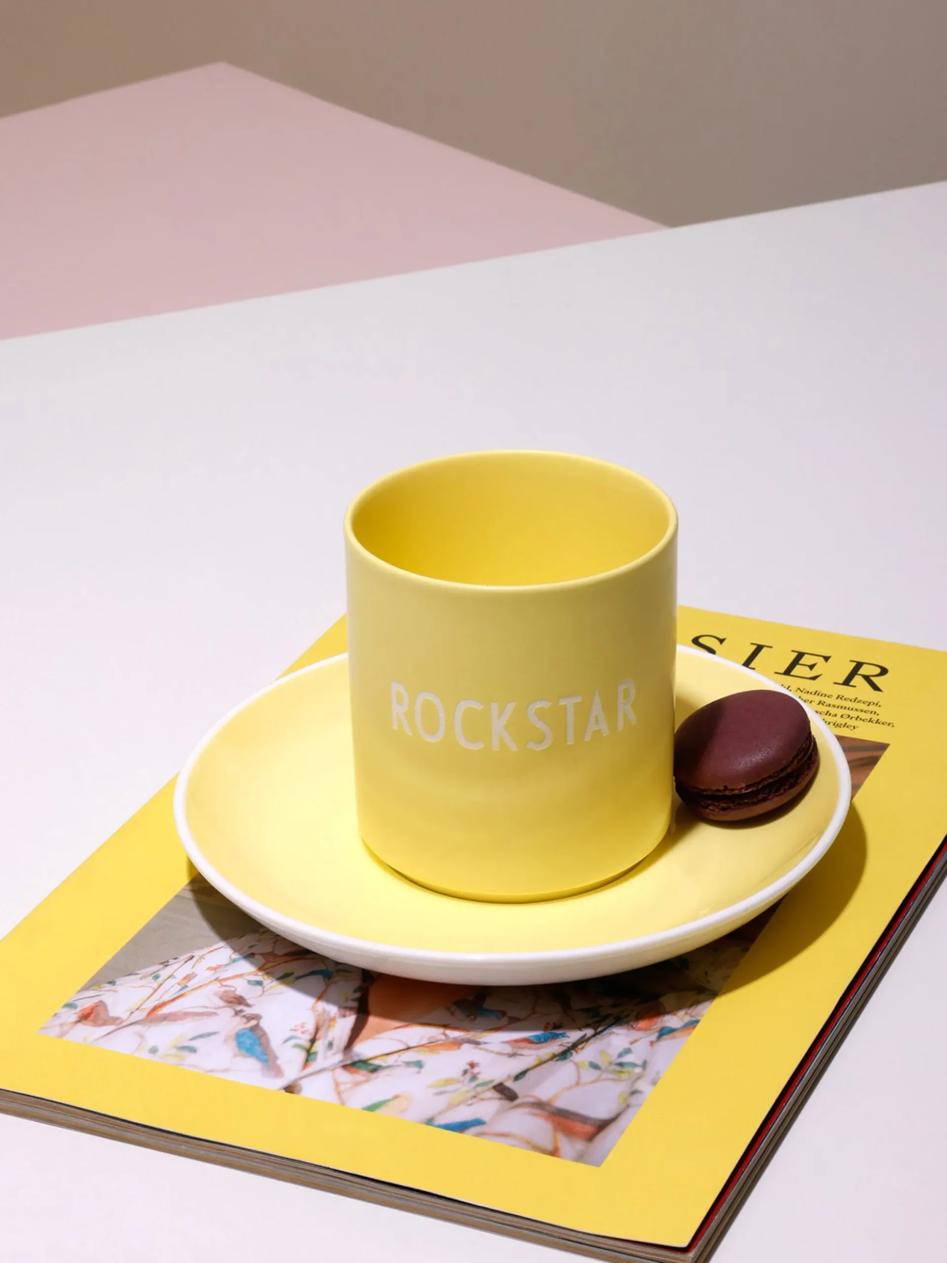 Tazza con scritta Favourite Rockstar
