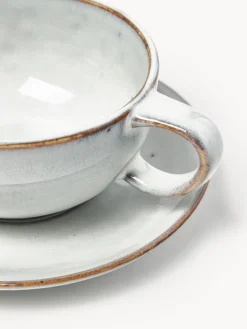 Tazza fatta a mano con piattino Nordic Sand