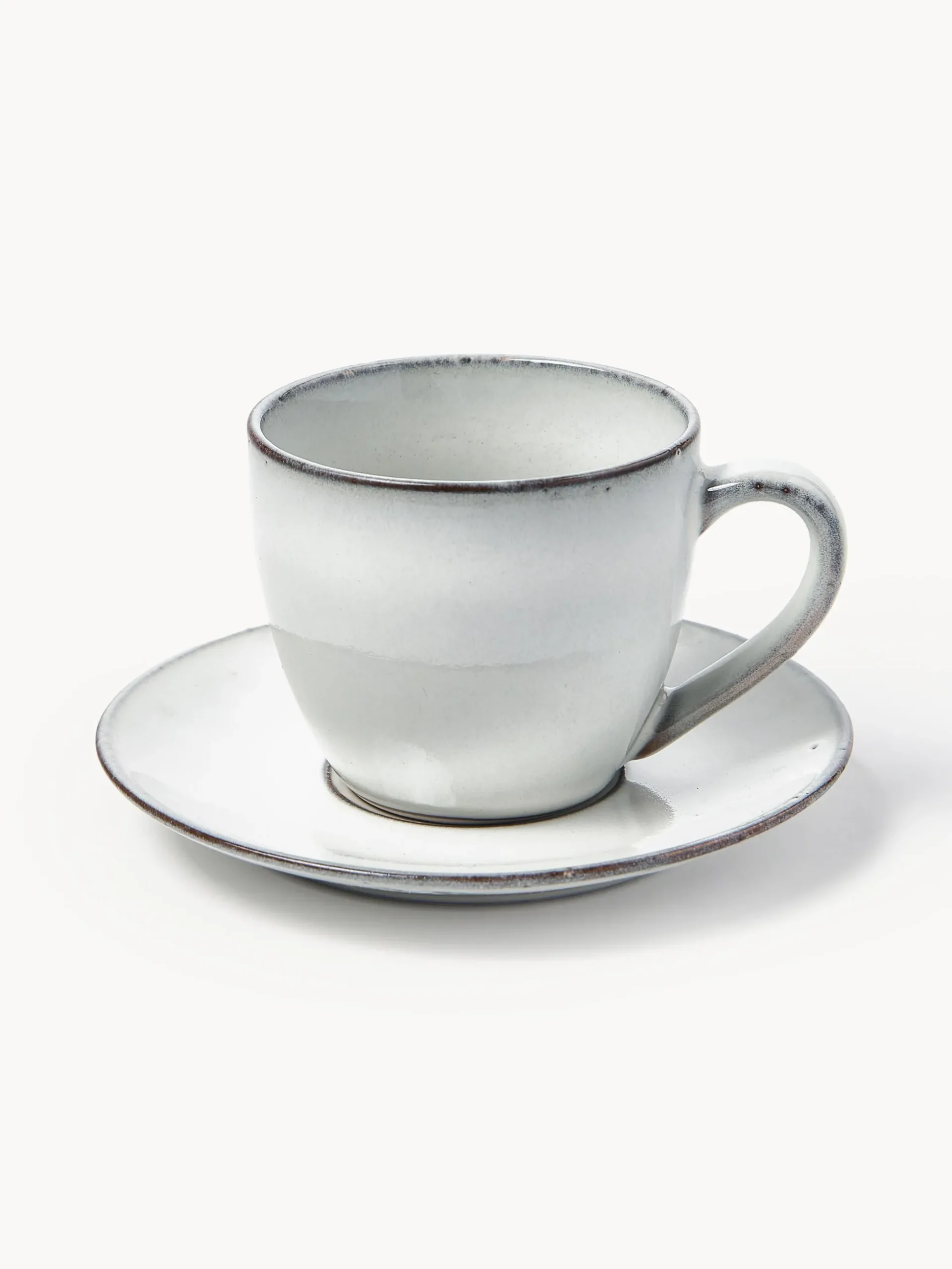 Tazza da caffè fatta a mano con piattino Nordic Sand