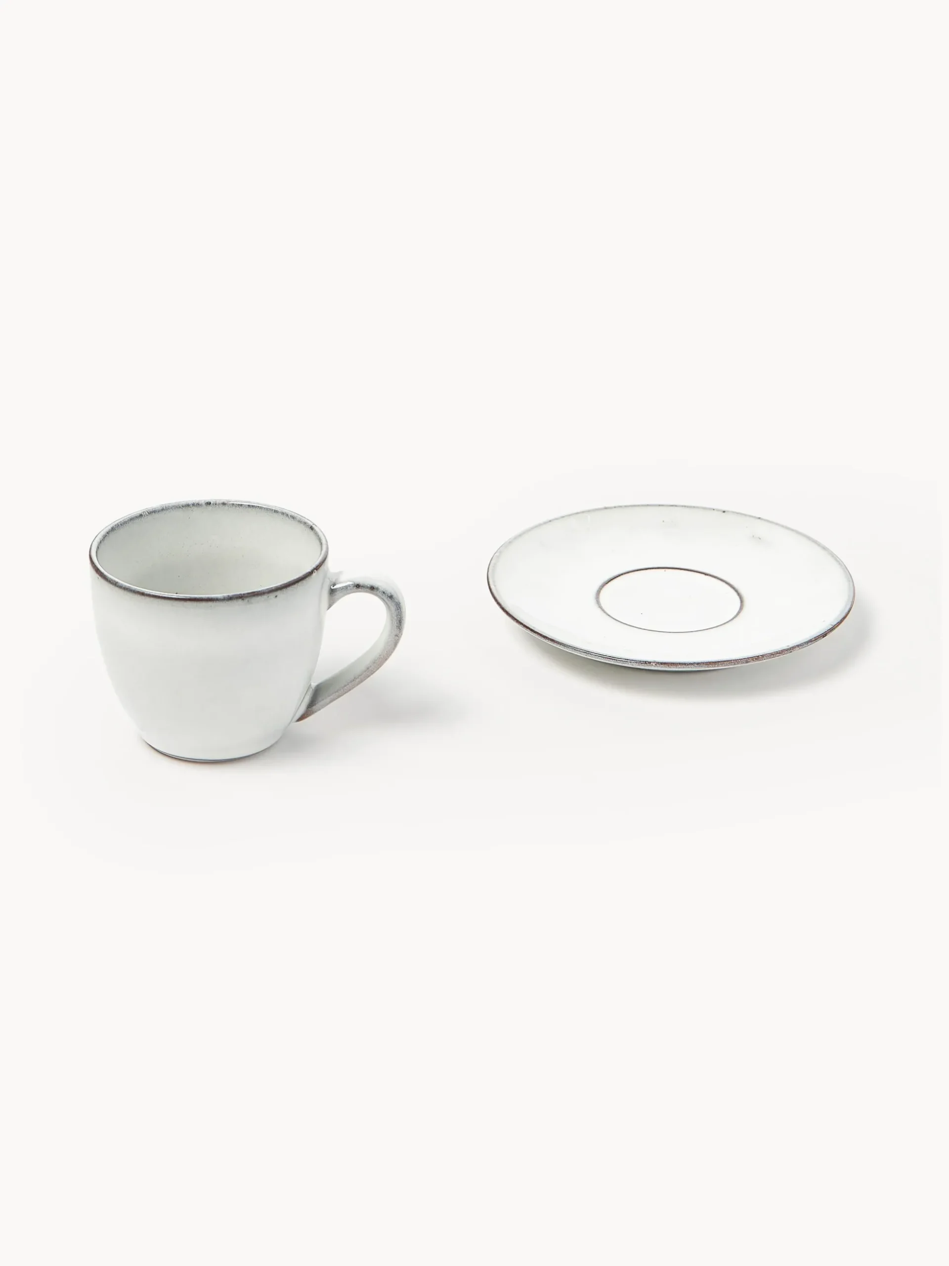 Tazza da caffè fatta a mano con piattino Nordic Sand