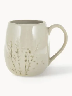 Tazza fatta a mano con motivo erbe Bea