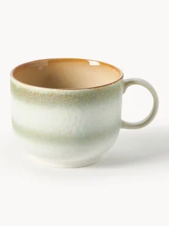 Tazza fatta a mano con smalto reattivo 70's