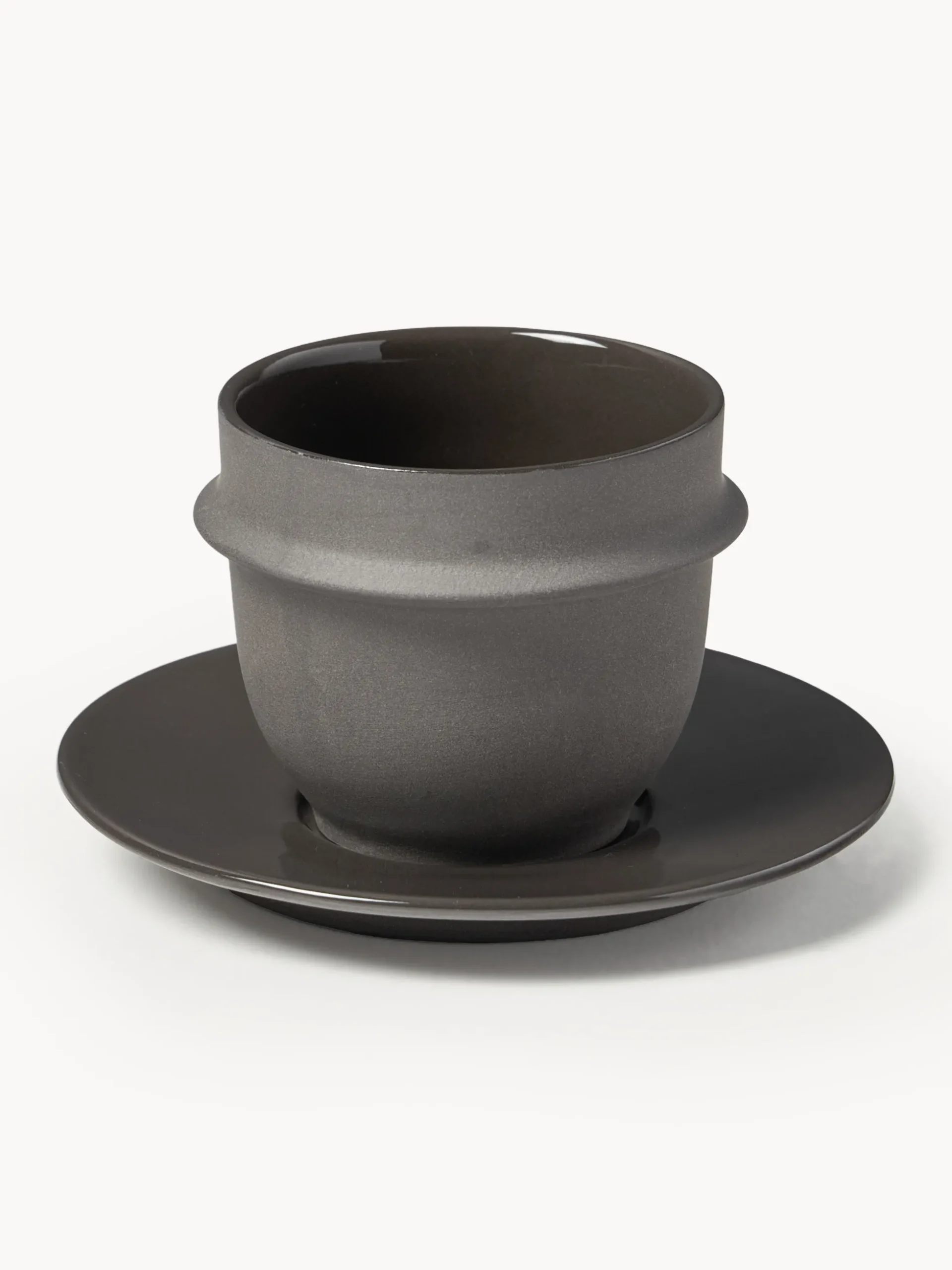 Tazze da caffè porcellana con smalto reattivo Dune 2 pz