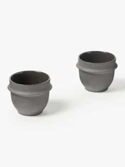 Tazze da caffè porcellana con smalto reattivo Dune 2 pz