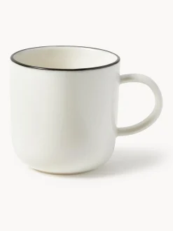 Tazzine da caffè con piattino in porcellana Facile 2 pz