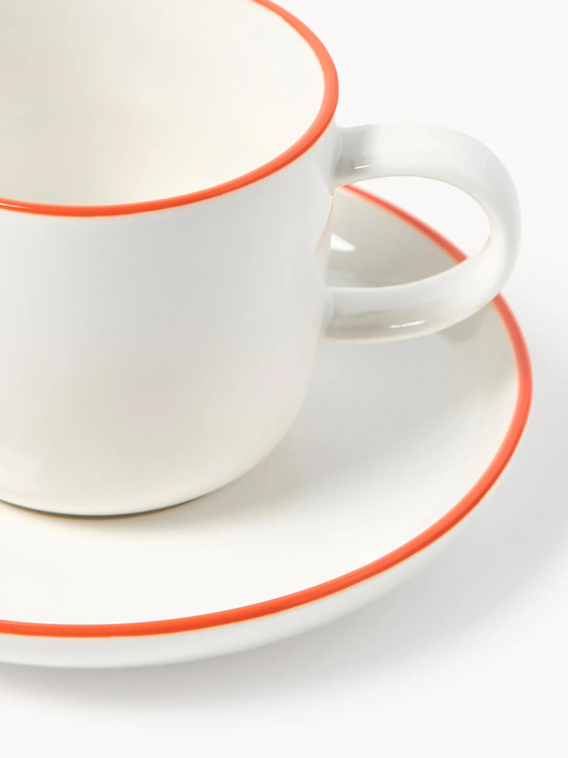 Tazzine da caffè con piattino in porcellana Facile 2 pz