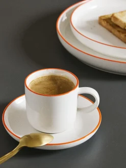 Tazzine da caffè con piattino in porcellana Facile 2 pz