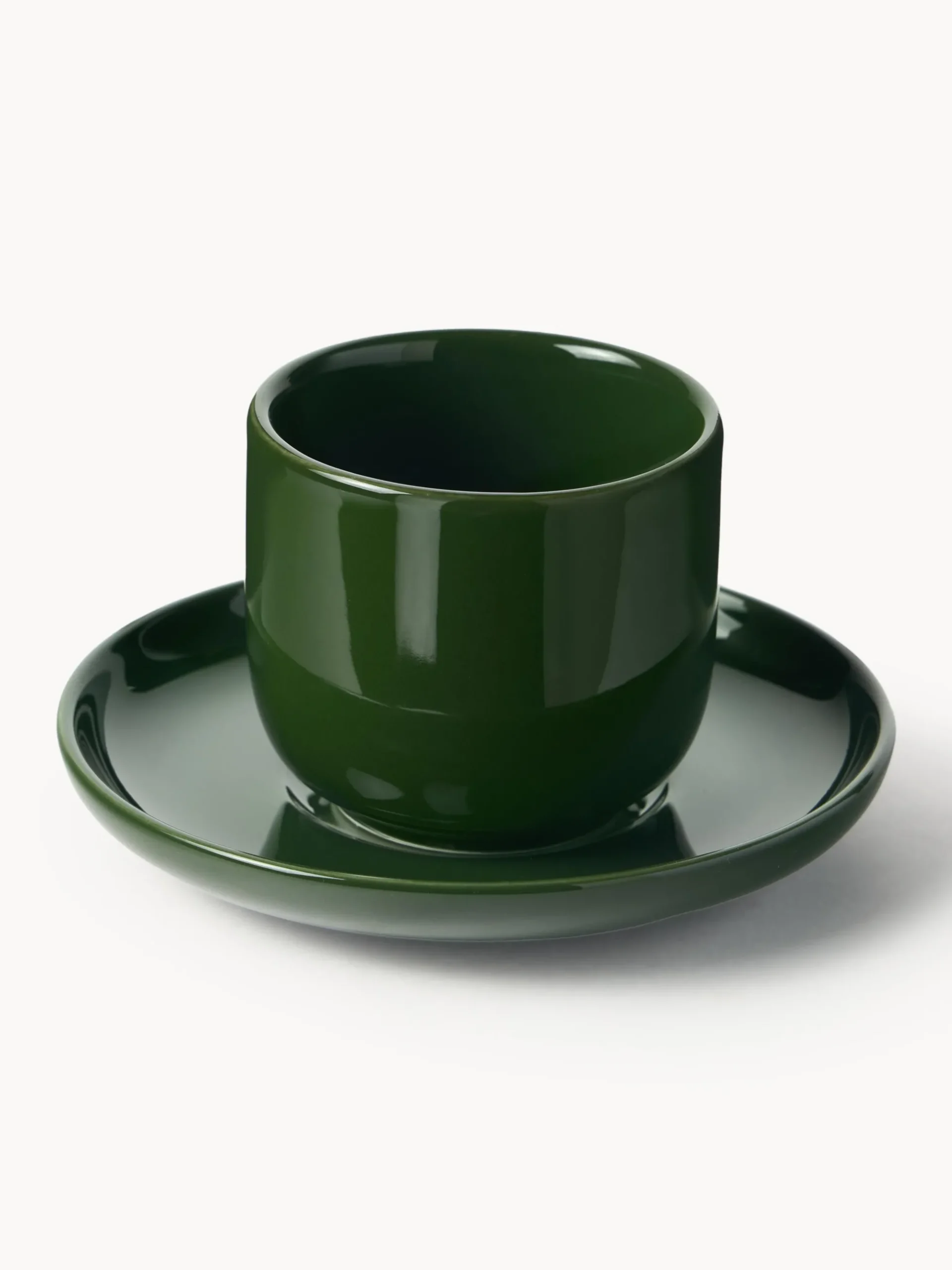 Tazzine da caffè in porcellana con piattino Nessa 4 pz