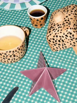 Tazzine per espresso dipinte a mano Leopard 2 pz