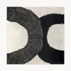 Tela dipinta a mano Black Circles