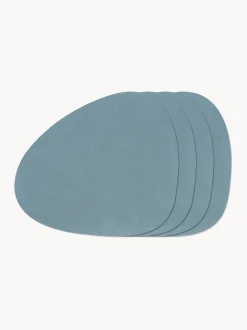 Tovaglietta americana in pelle dalla forma asimmetrica Curve 4 pz