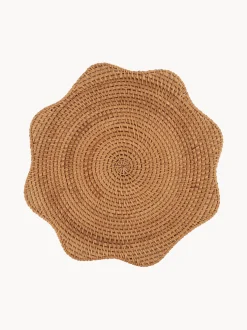 Tovaglietta in rattan fatta a mano Scallop