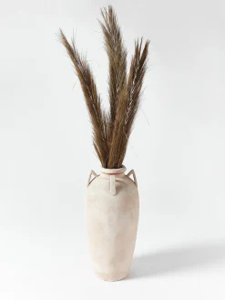 Vaso da terra con finitura sabbiata Liah, alt. 70 cm
