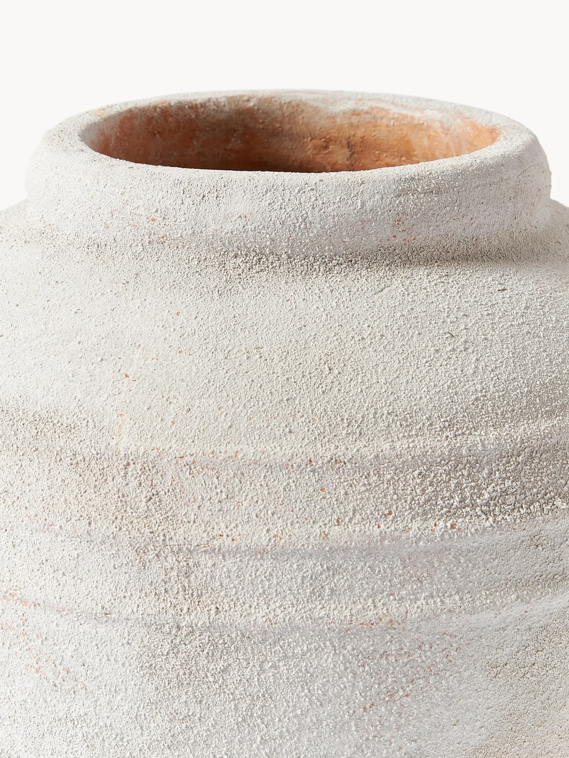 Vaso da terra con finitura sabbiata Leana, alt. 32 cm