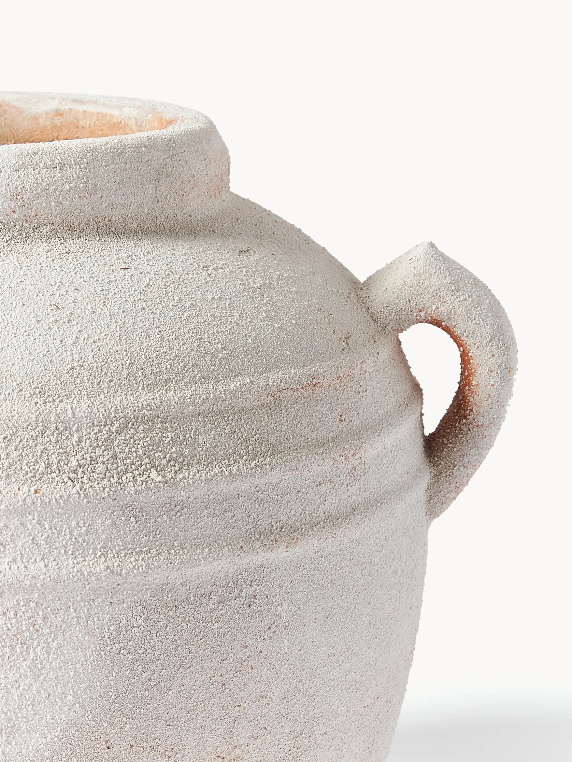 Vaso da terra con finitura sabbiata Leana, alt. 32 cm