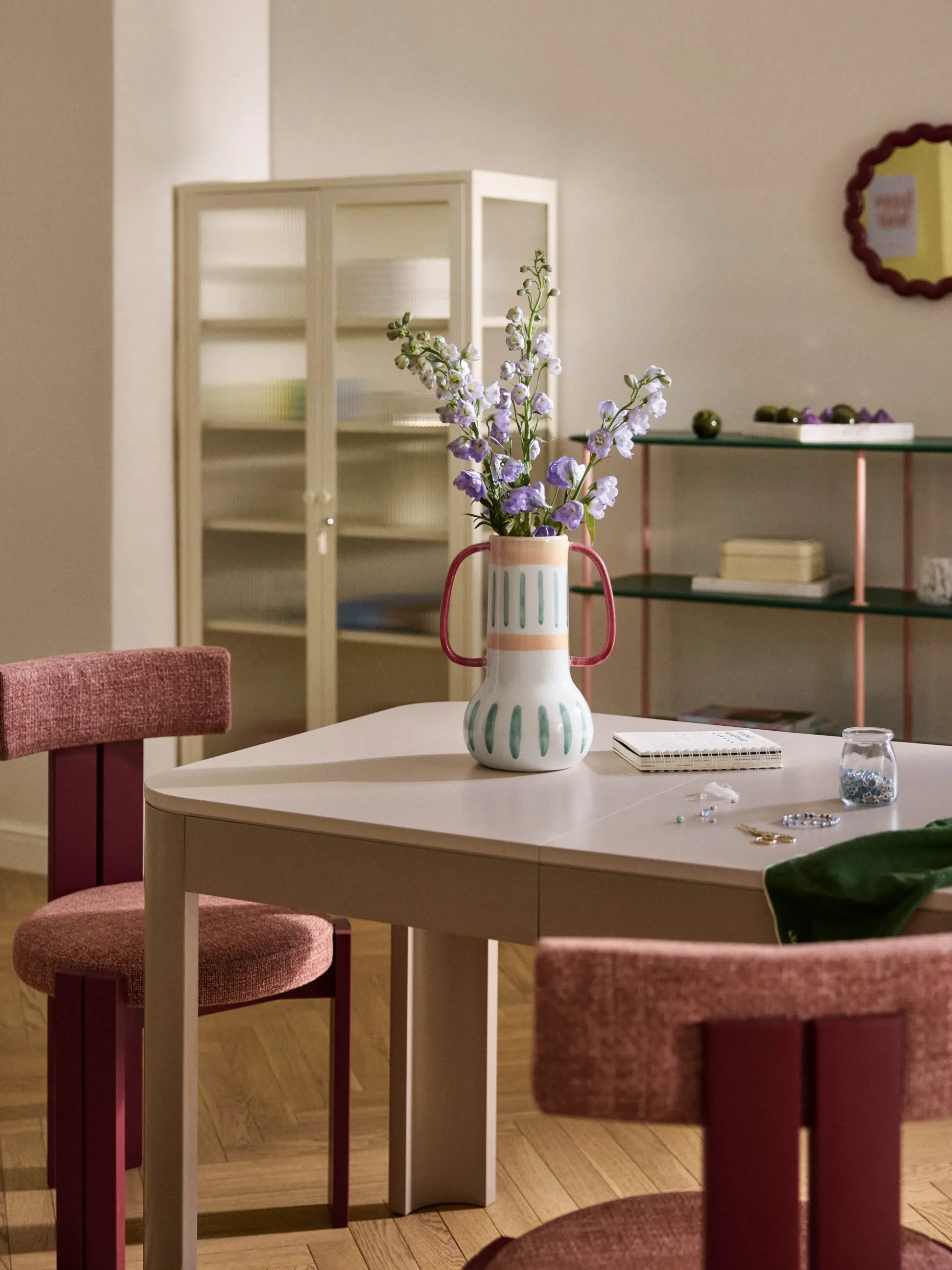 Vaso dipinto a mano Lise, alt. 30 cm
