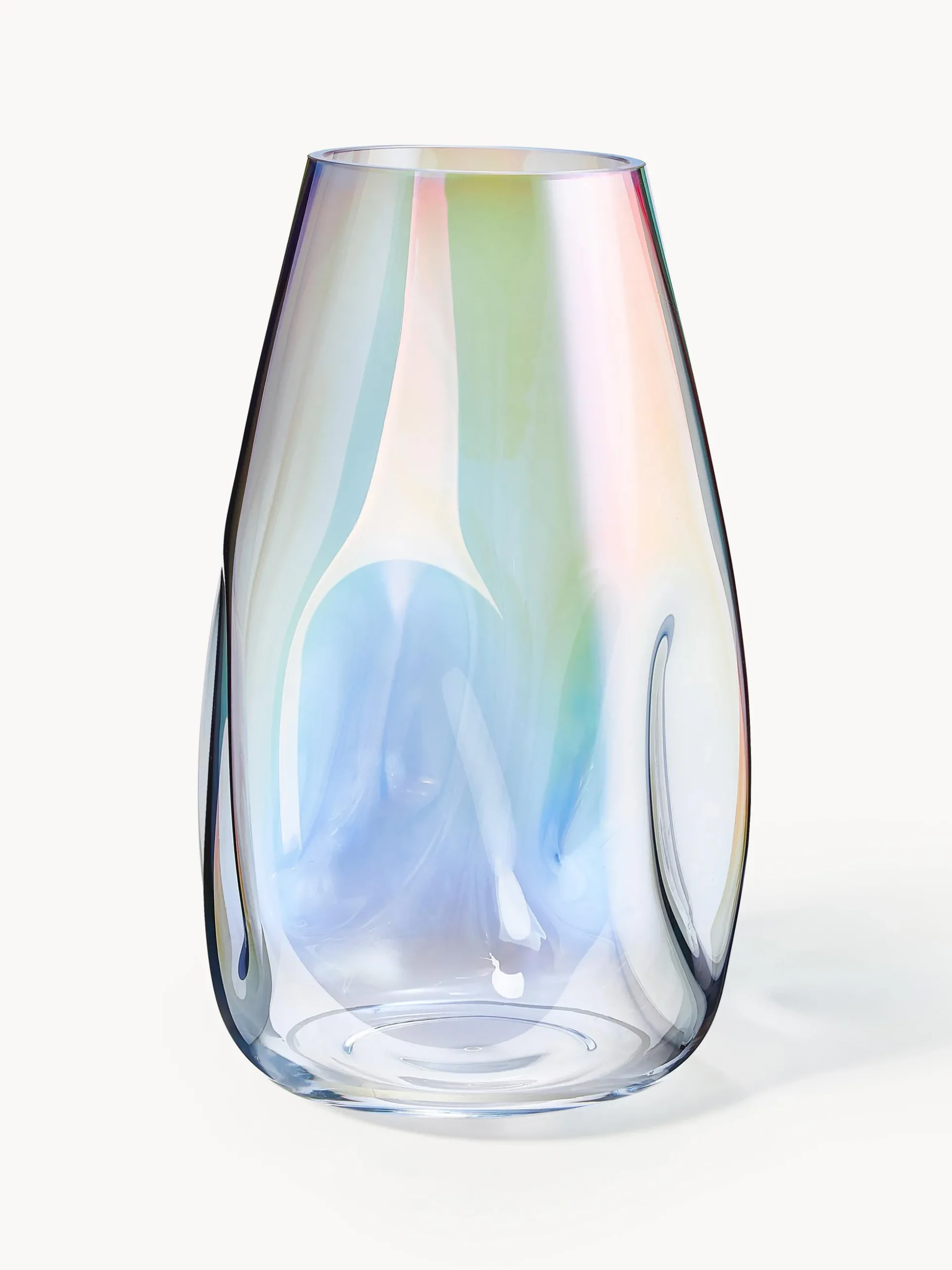 Vaso grande in vetro soffiato Rainbow, alt. 35 cm