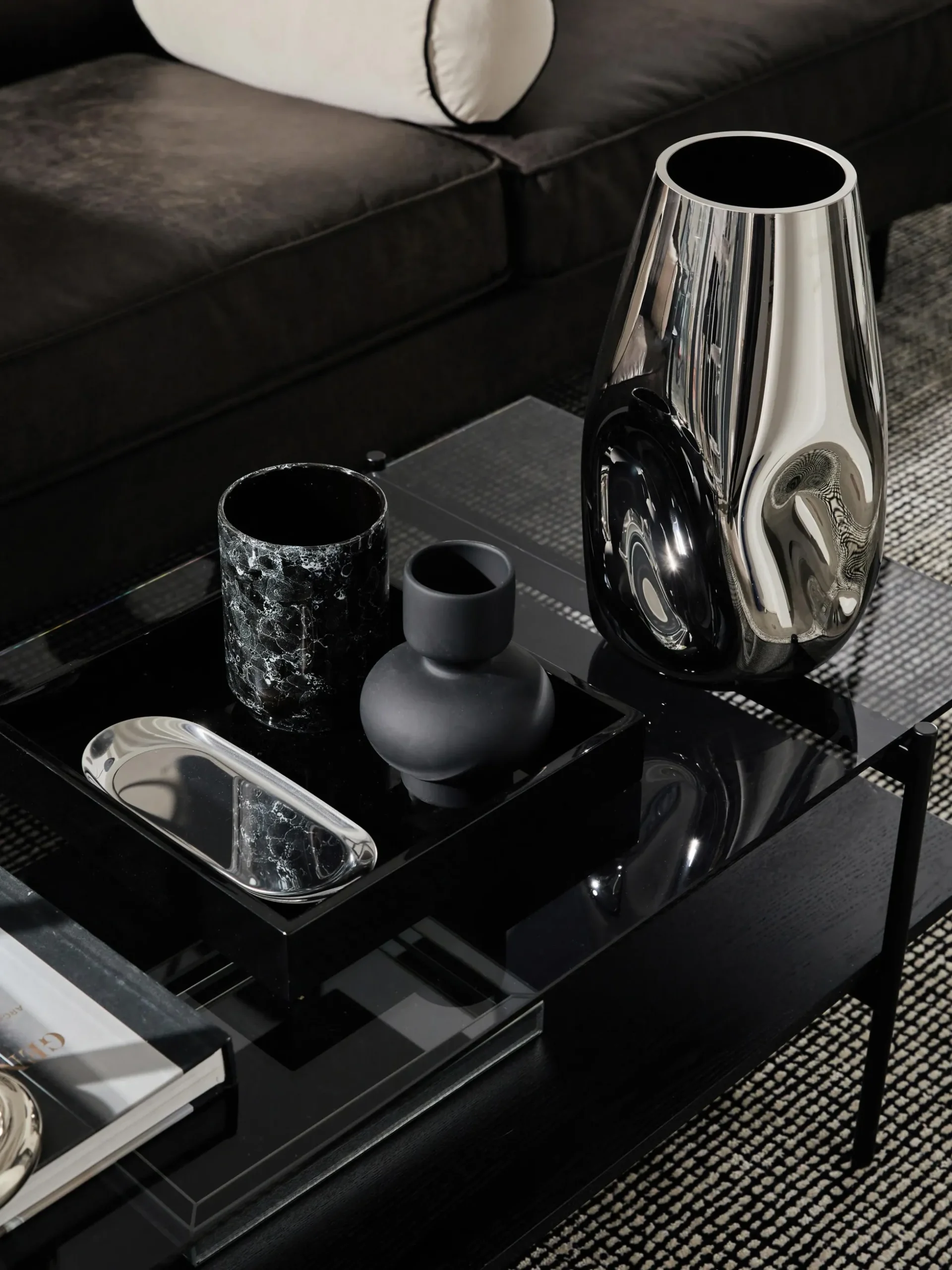Vaso grande in vetro soffiato Mirror