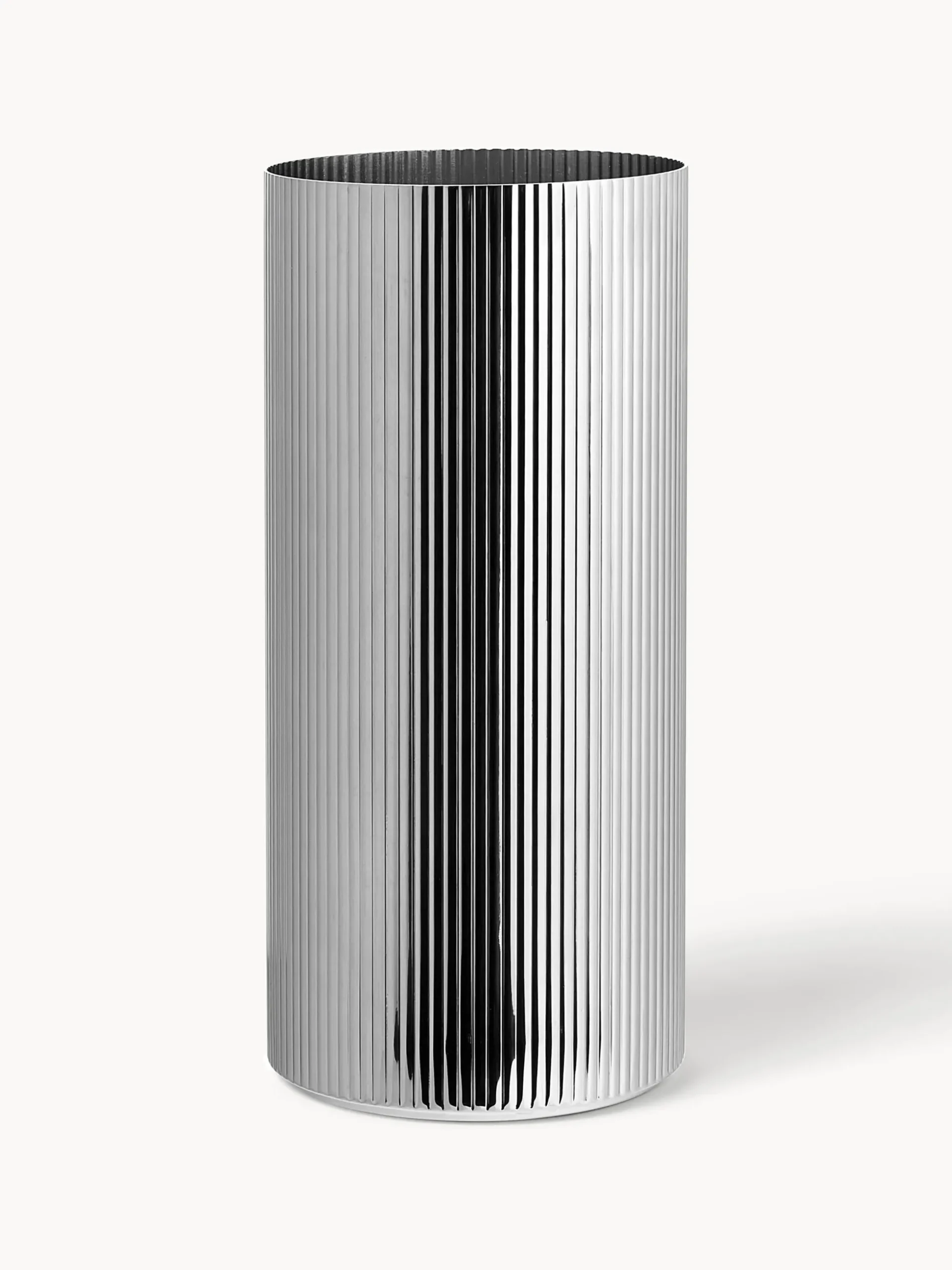Vaso in acciaio inossidabile con struttura rigata Bernadotte, alt. 26 cm