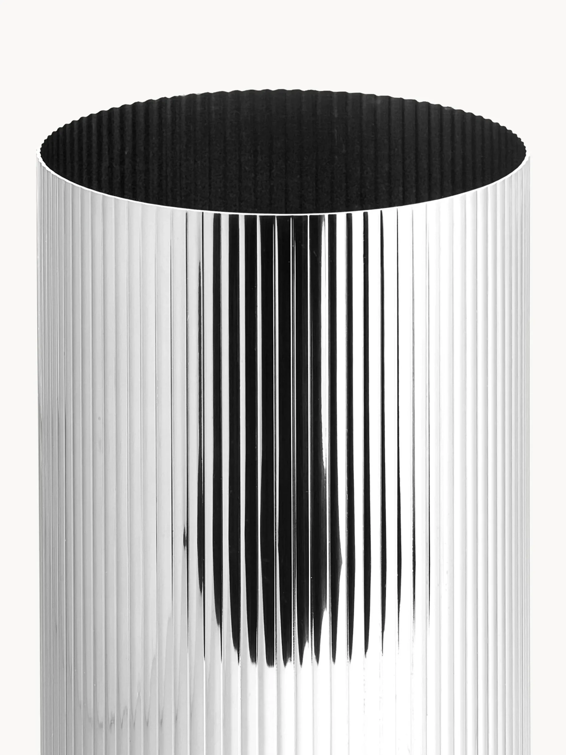 Vaso in acciaio inossidabile con struttura rigata Bernadotte, alt. 26 cm
