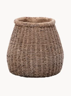 Vaso in cemento fatto a mano Faux-Puff, alt. 17 cm