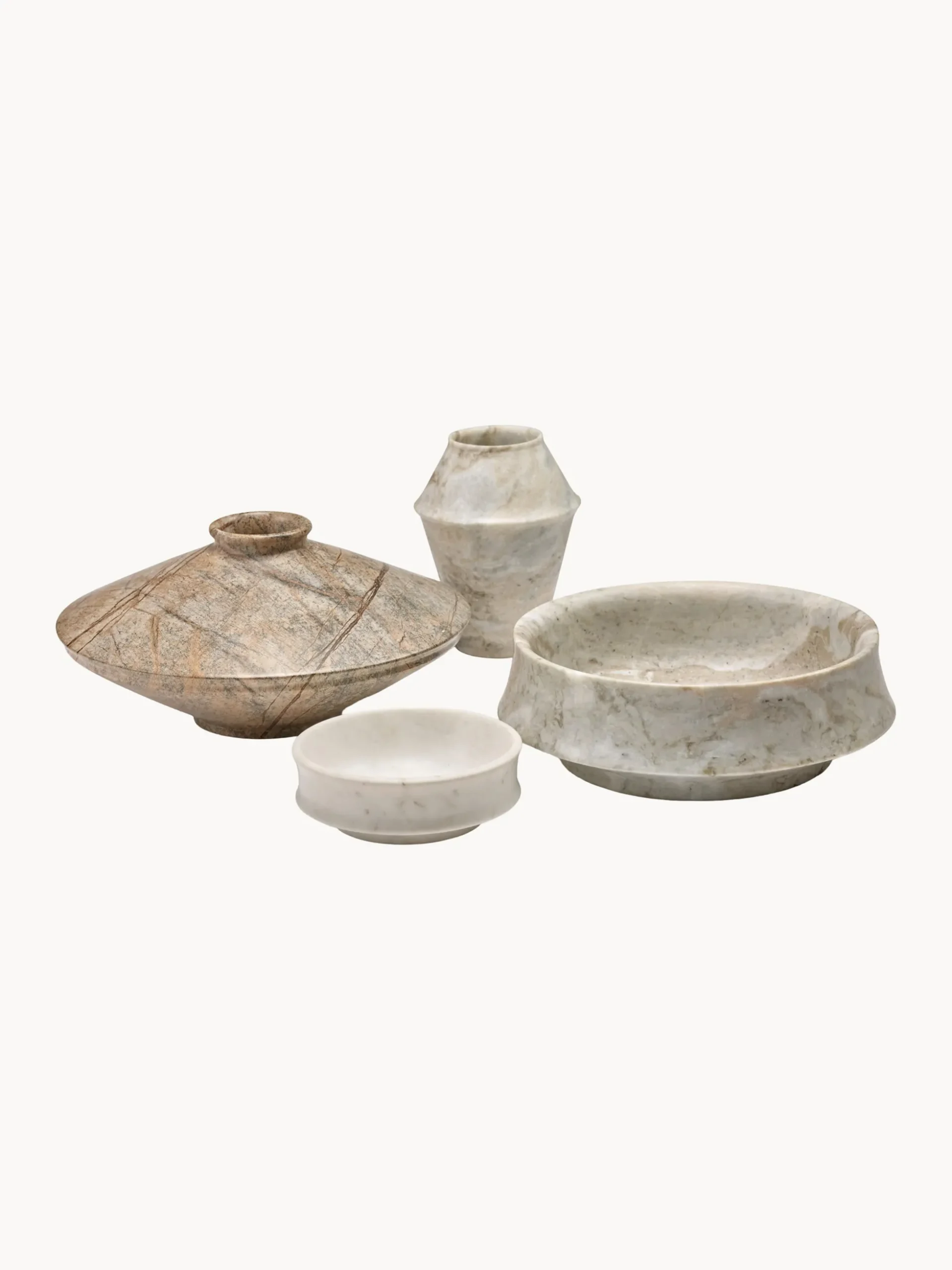 Vaso in marmo Serax x Kelly Wearstler Dune, alt. 18 cm