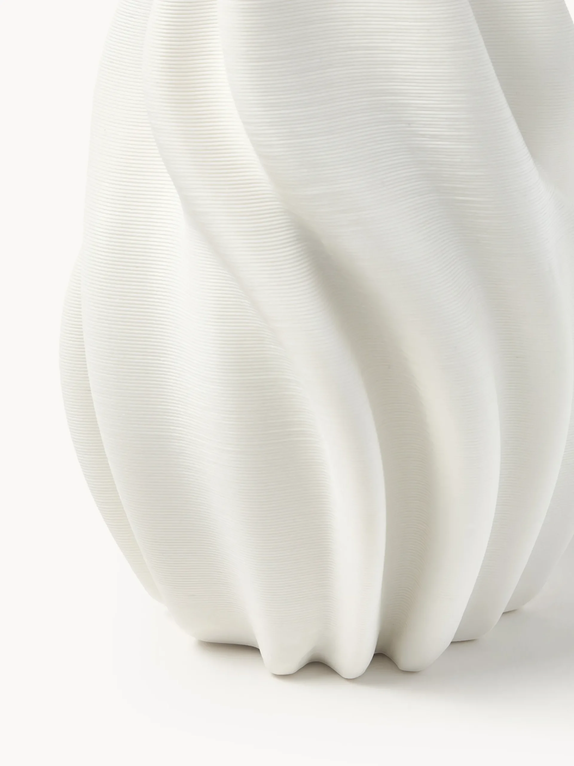 Vaso in porcellana stampato in 3D Lyria, alt. 29 cm