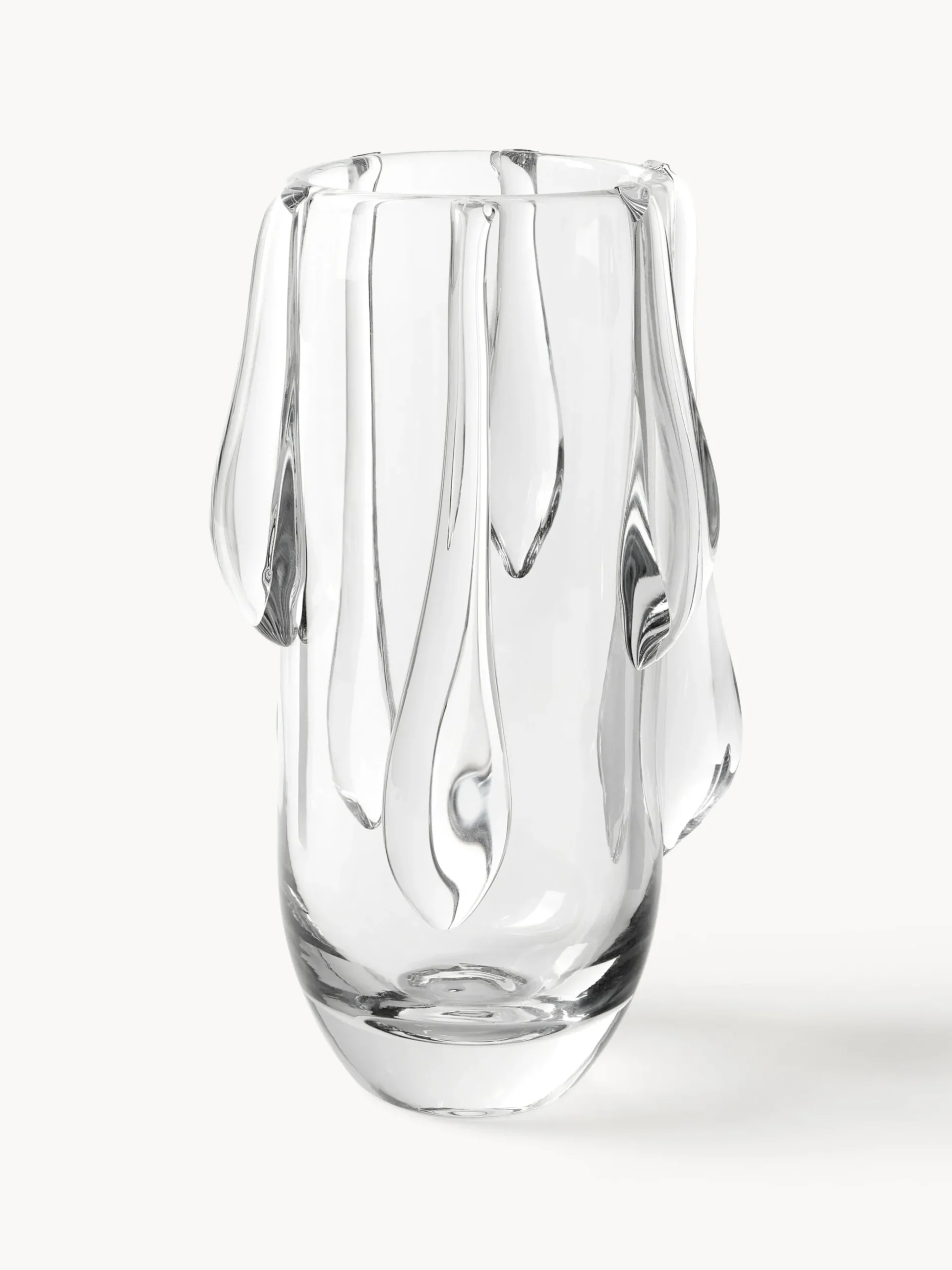 Vaso in vetro effetto colato Carliz, alt. 27 cm
