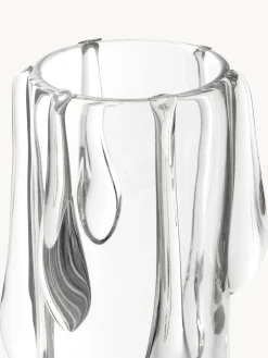 Vaso in vetro effetto colato Carliz, alt. 27 cm