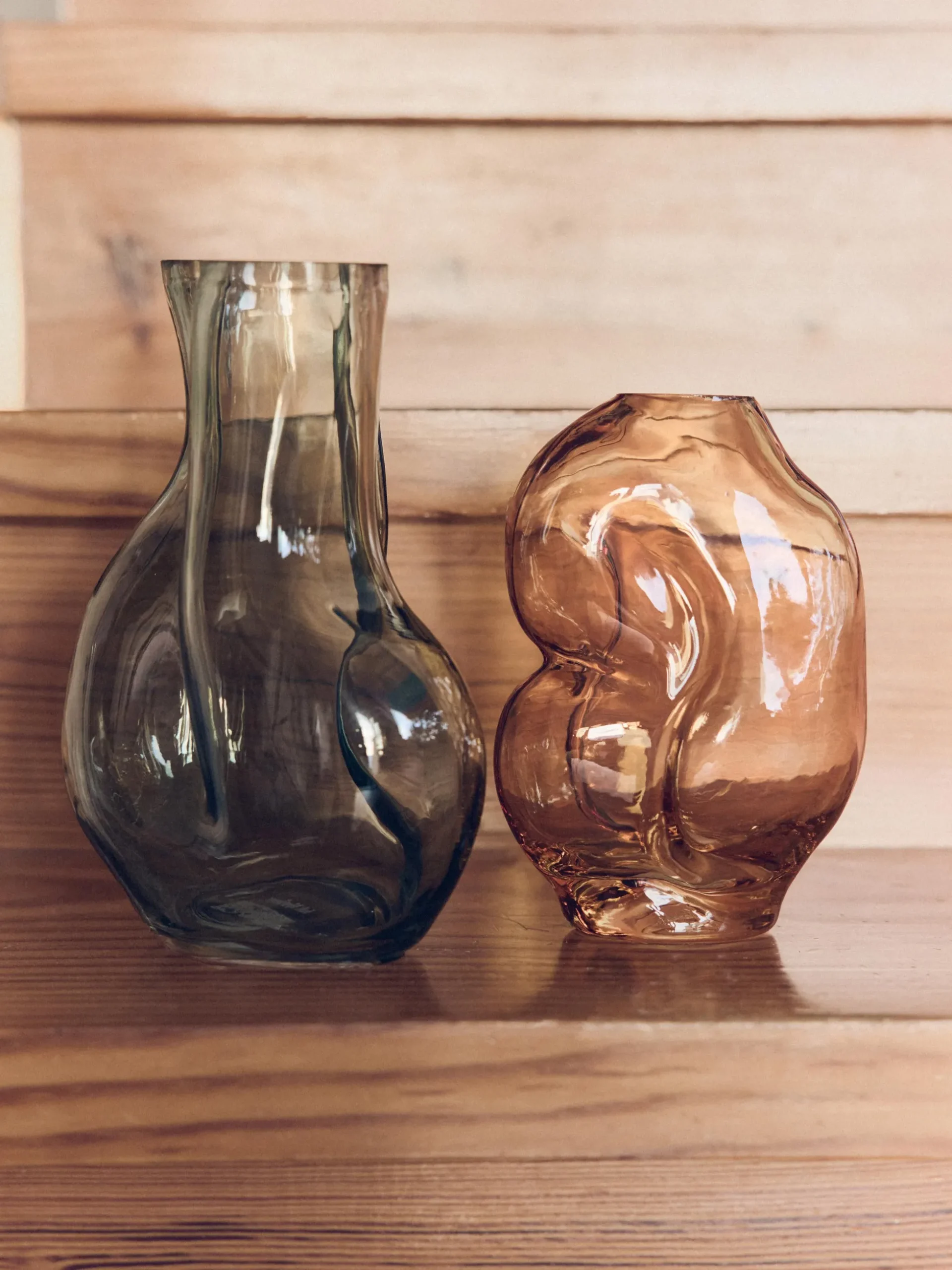 Vaso in vetro fatto a mano Gleam, Alt. 22 cm
