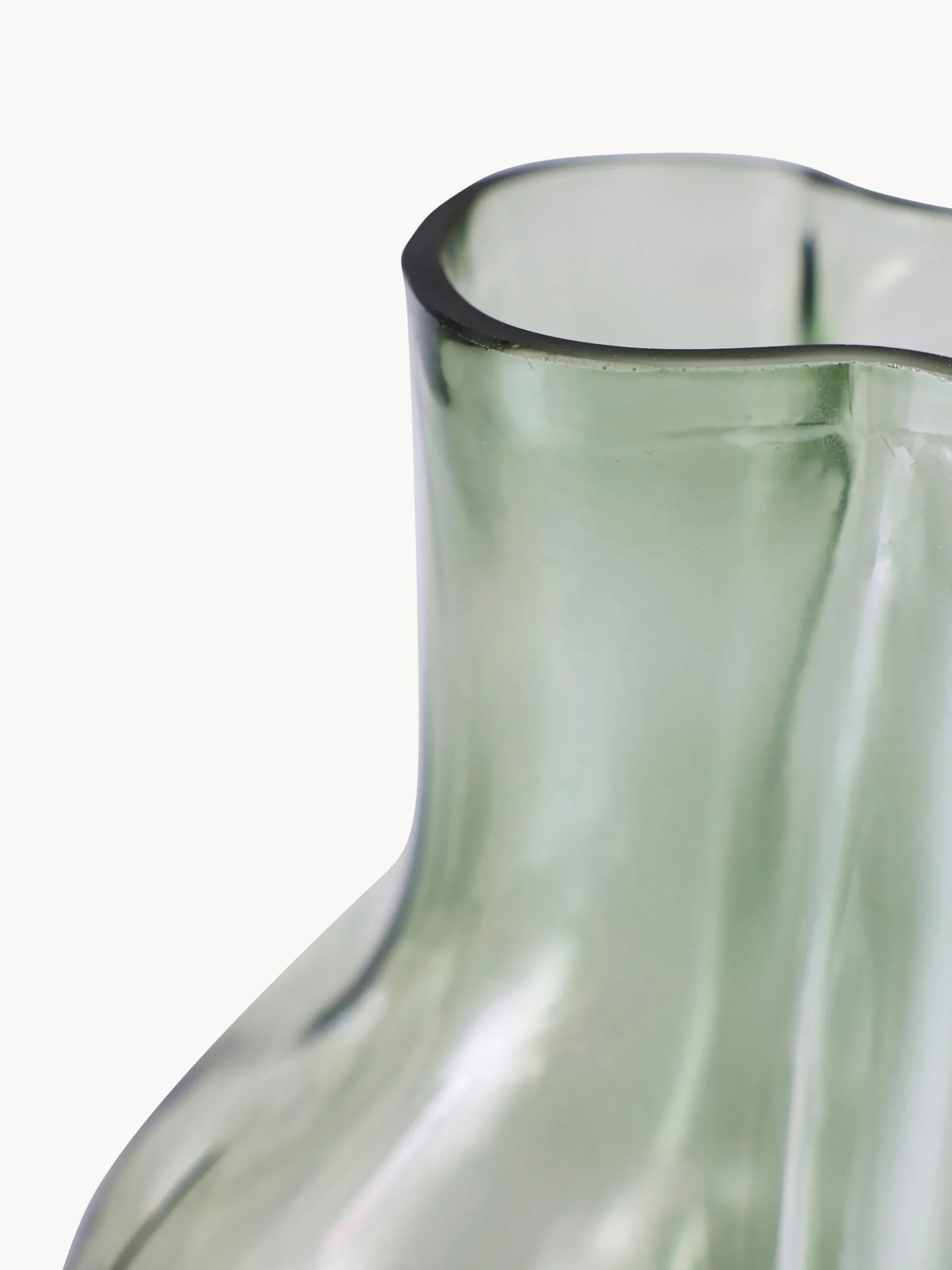 Vaso in vetro fatto a mano Gleam, Alt. 22 cm