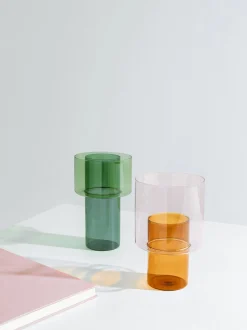 Vaso in vetro fatto a mano Boreale, alt. 21 cm
