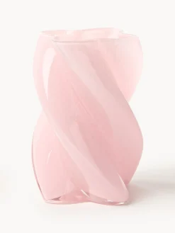 Vaso in vetro fatto a mano Marshmallow, alt. 20 cm