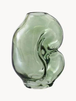 Vaso in vetro fatto a mano Gleam, Alt. 18 cm
