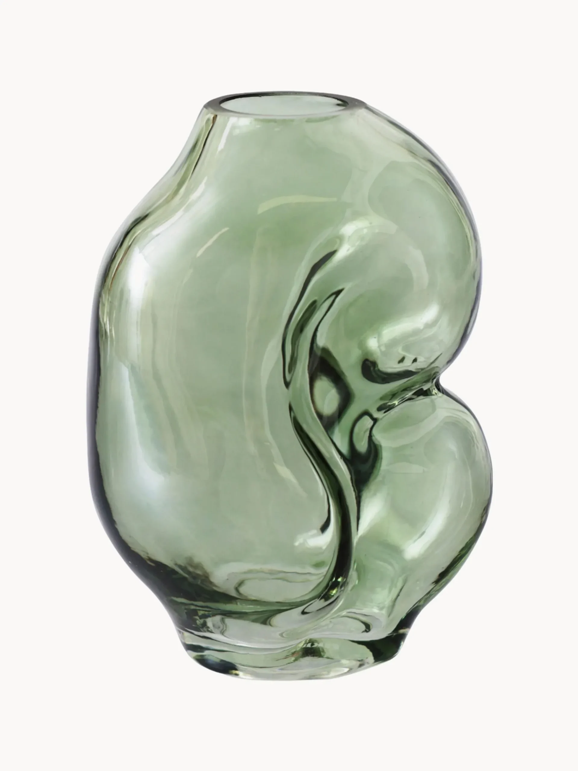 Vaso in vetro fatto a mano Gleam, Alt. 18 cm