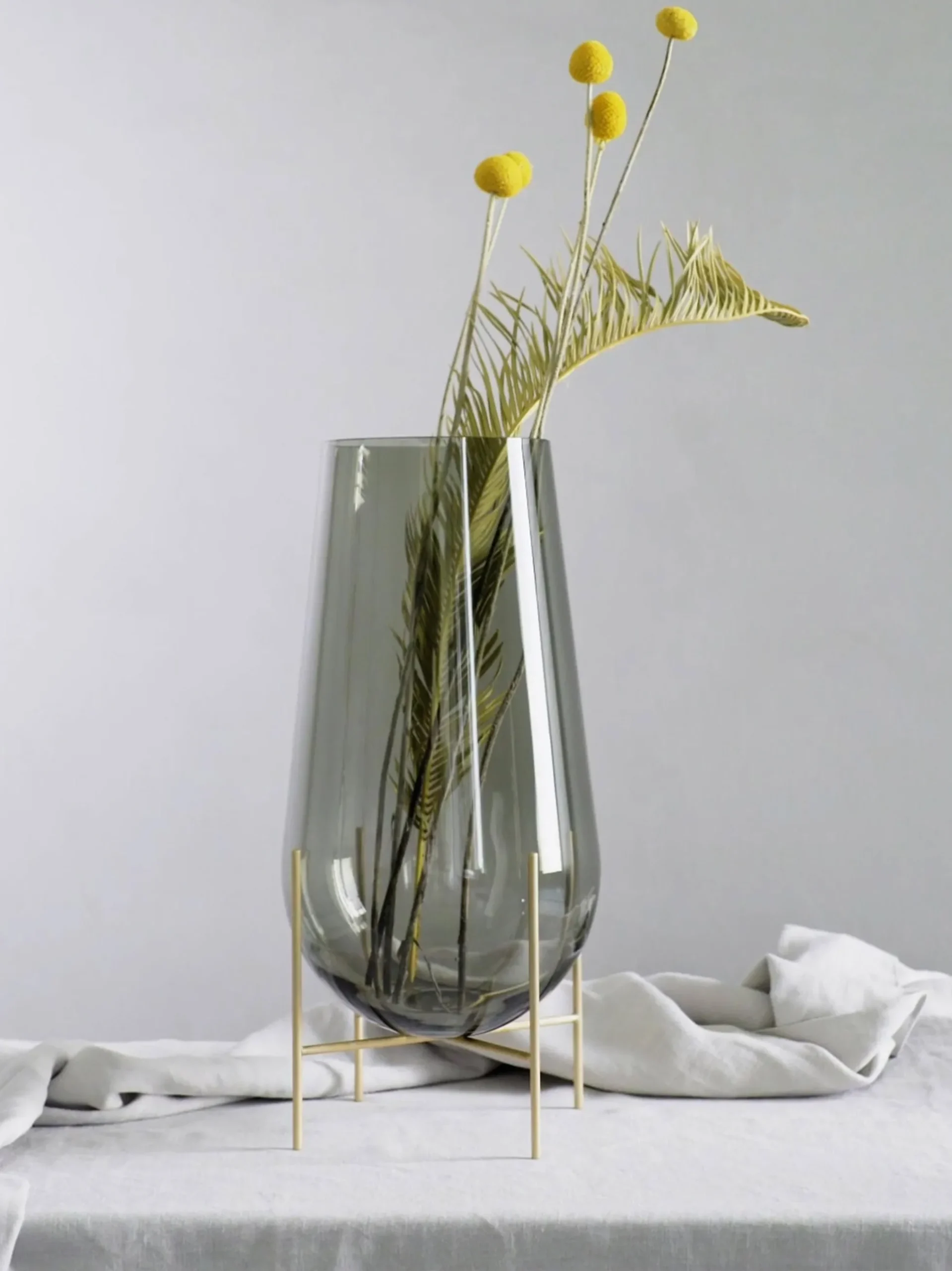Vaso in vetro soffiato Échasse, alt. 44 cm